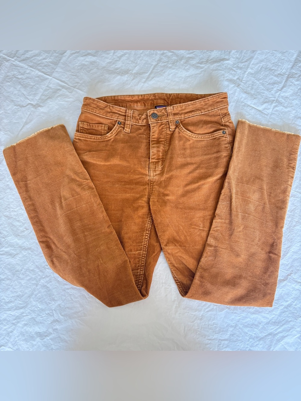 Patagonia Straight Leg Corduroy Pants Caramel Organic Cotton Women’s 27 / 4
